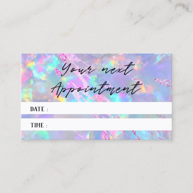 opal texture photo appointment card (Front)