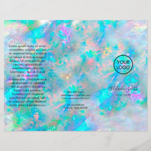 opal texture trifold brochure