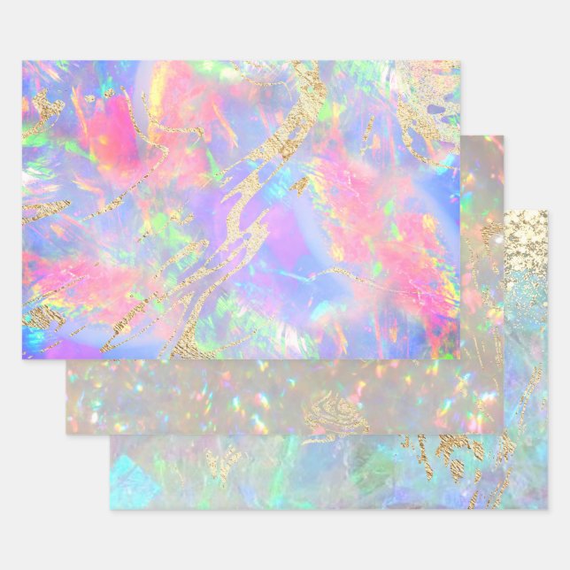 opal texture wrapping paper sheets (Set)