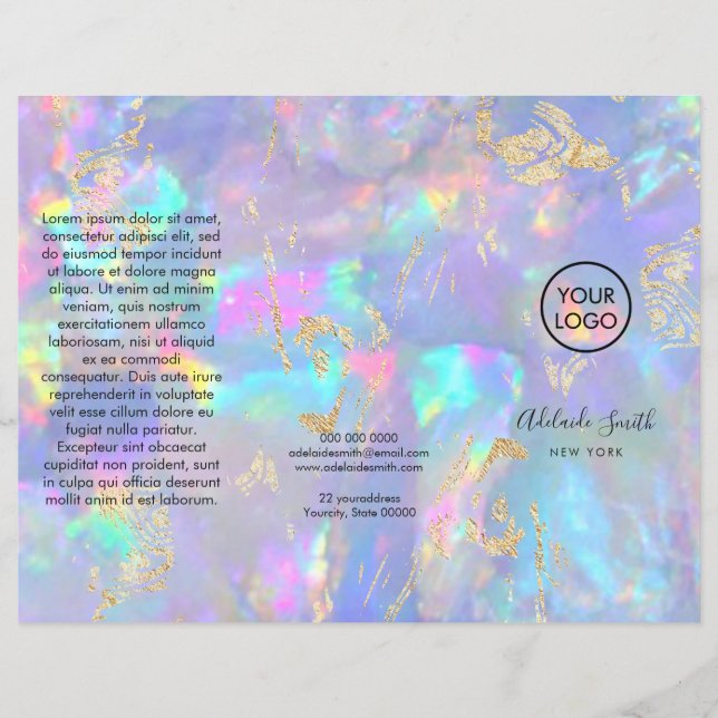 opal trifold brochure (Front)