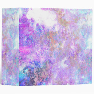 Opal Watercolor Pastel Marble Texture 3 Ring Binder