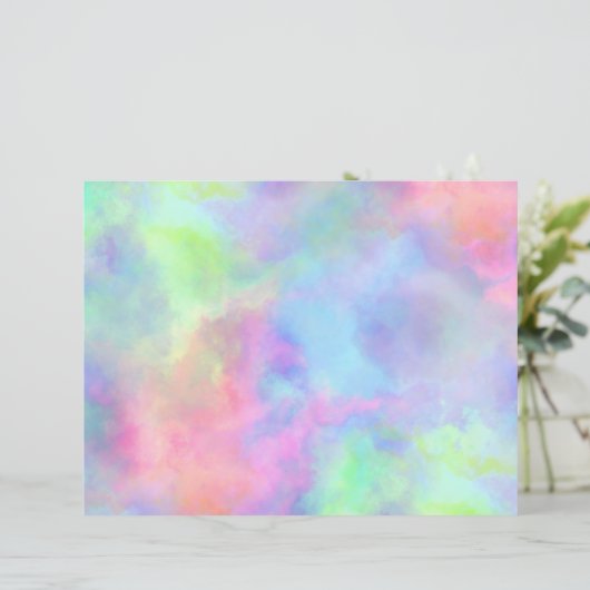 opal watercolor splash : paper sheet (Standing Front)