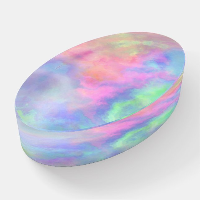 opal watercolor splash : paperweight (Angled)