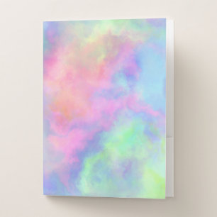 opal watercolor splash : pocket folder