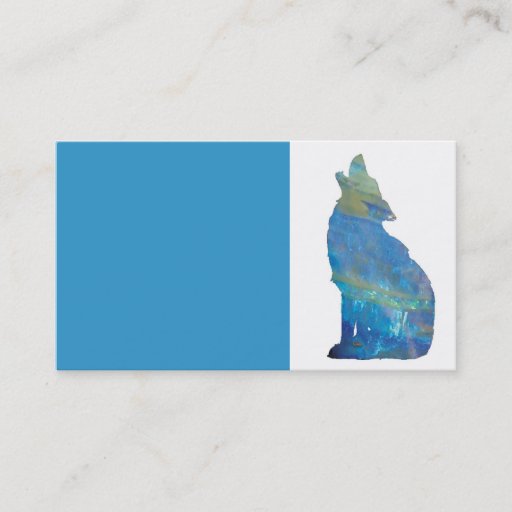 Customizable Opal Wolf Business Cards