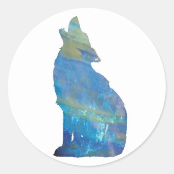 Opal Wolf Stickers by jaisjewels at Zazzle