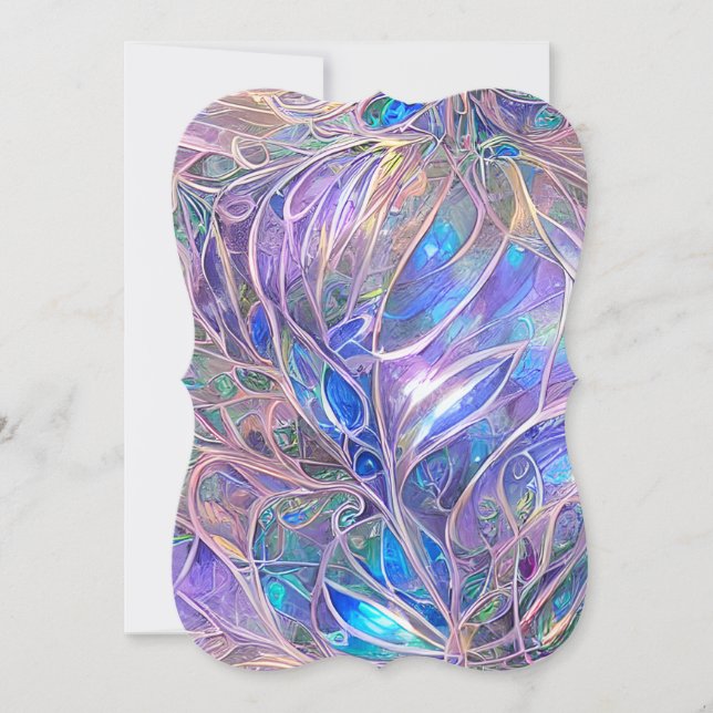 Opalescent Angel Aura Sapphire Aquamarine and Quar Note Card (Front)