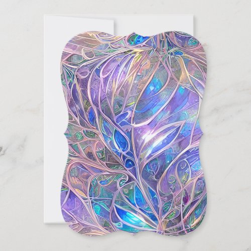 Opalescent Angel Aura Sapphire Aquamarine and Quar Note Card