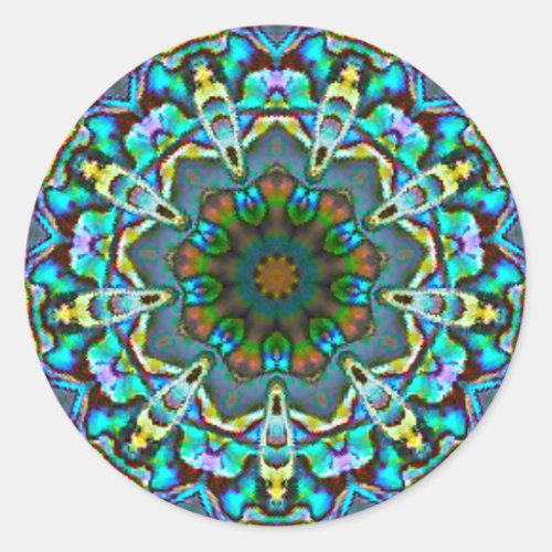 Opalescent Beauty Fractal Classic Round Sticker