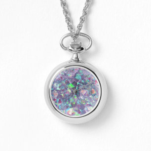 Opalescent Geode Crystal - Purple/Blue, Watch
