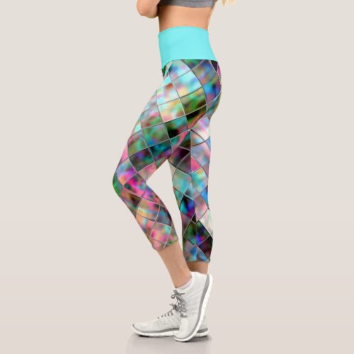 Opalescent Leggings with Modern Art Pattern