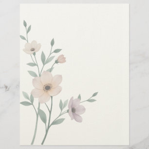 Opaque Flower Stationery