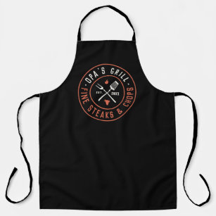 Opa's Grill Personalized Year Established Apron