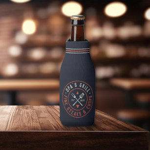 Opa's Grill Personalized Year Established Bottle Cooler