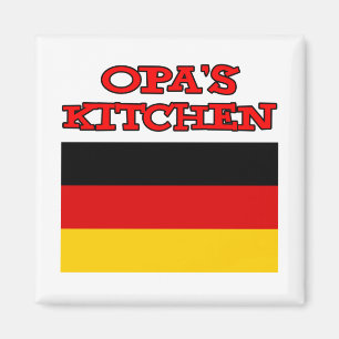 Opa's Kitchen Grandpa German Flag Magnet