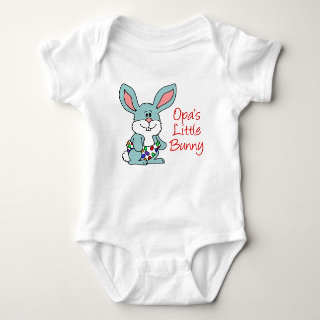 Opa's Little Bunny Baby Bodysuit (Front)