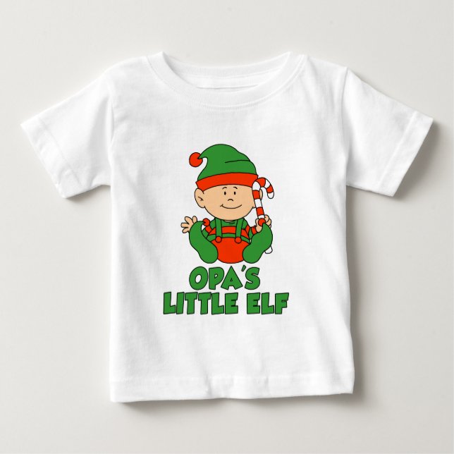 Opa's Little Elf Baby T-Shirt (Front)