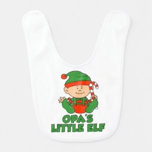 Opa's Little Elf German Grandchild baby bib