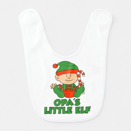 Opas Little Elf German Grandchild baby bib