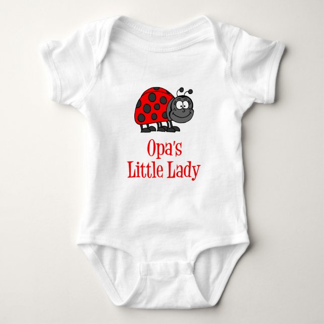 Opa's Little Lady Baby Bodysuit (Front)
