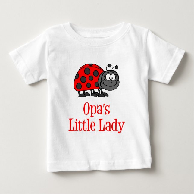 Opa's Little Lady Baby T-Shirt (Front)