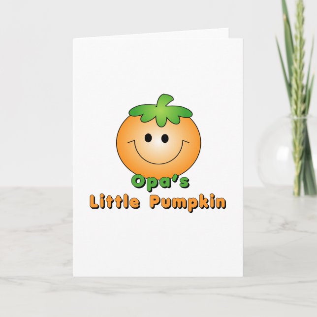 Opa's Little Pumpkin Card (Front)