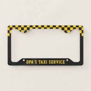 Opa's Taxi Funny Custom Grandfather Nickname License Plate Frame