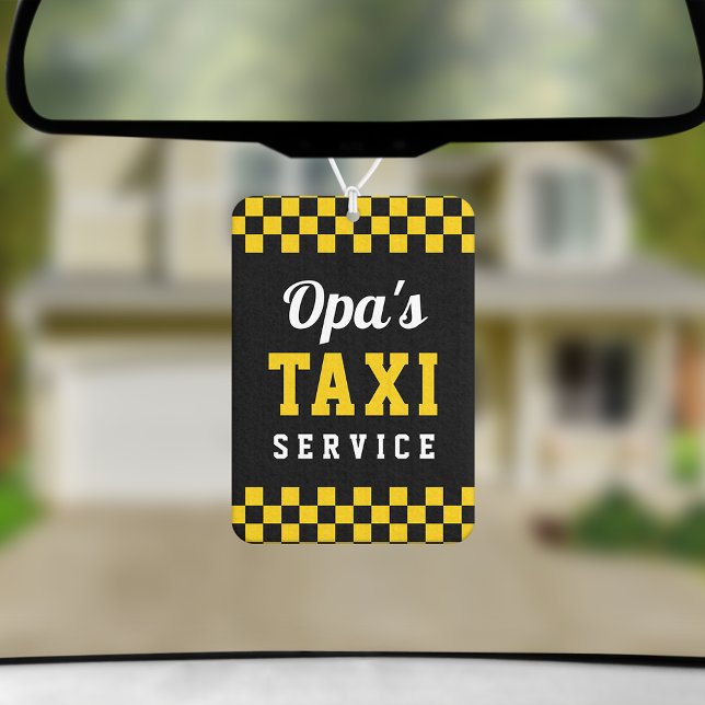 Opa's Taxi Service | Cute Grandpa Gift Air Freshener (Creator Uploaded)