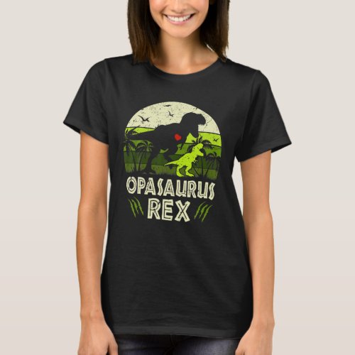 Opasaurus T Rex Dinosaur Opa Saurus Family Matchin T_Shirt