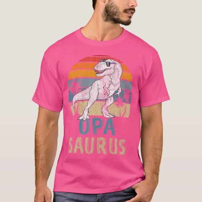 Opasaurus T Rex Dinosaur Opa Saurus Family Matchin T-Shirt (Front)