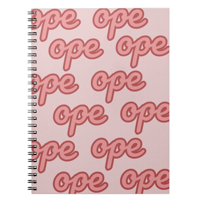 Ope Midwestern Funny Coral Notebook (Front)