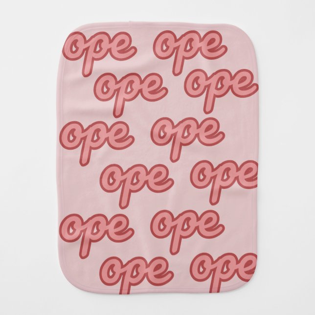 Ope Midwestern Funny Quote Burp Cloth (Front)