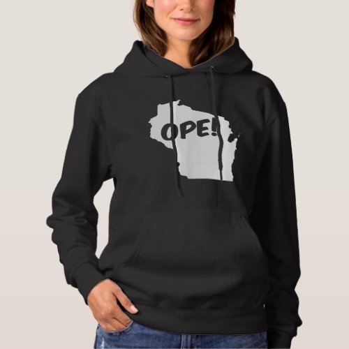 Ope Wisconsin State Outline Silhouette Wholesome F Hoodie