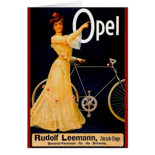 Opel Bicycles Vintage Advertisment Cards (Front)