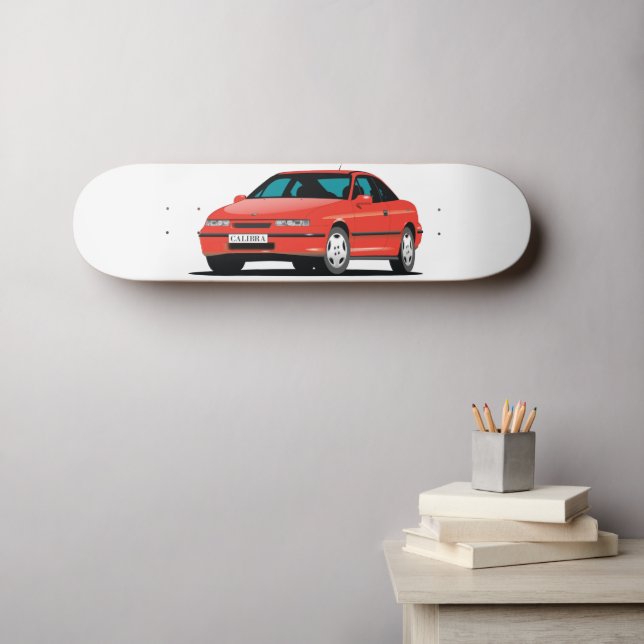Opel Calibra red front Skateboard Deck (Wall Art (Horz))