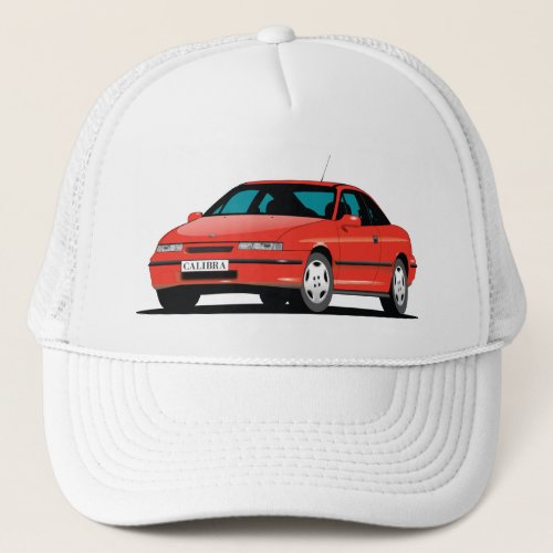 Opel Calibra red front Trucker Hat