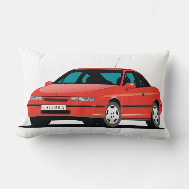 Opel Calibra red Lumbar Pillow (Front)