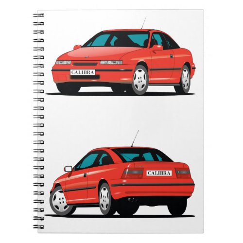 Opel Calibra red Notebook