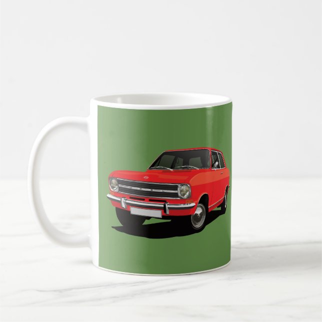 Opel Kadett B sedan, 2x red images - Coffee Mug (Left)