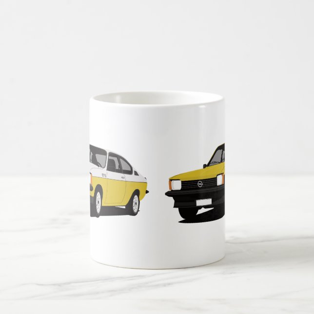 Opel Kadett GT/E Coupé - two images Coffee Mug (Center)