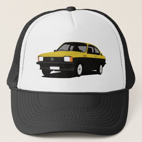Opel Kadett GTE Coup yellow_black Trucker Hat