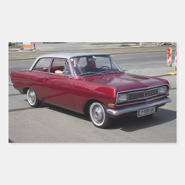 Opel Rekord 1900 Rectangular Sticker (Front)