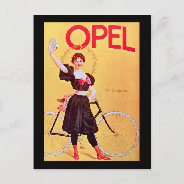 Opel - Vintage Bicycle Poster Art ( 1900 ) Postcard | Zazzle