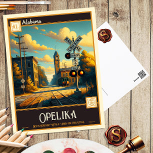 Opelika, Alabama Vintage Postcard