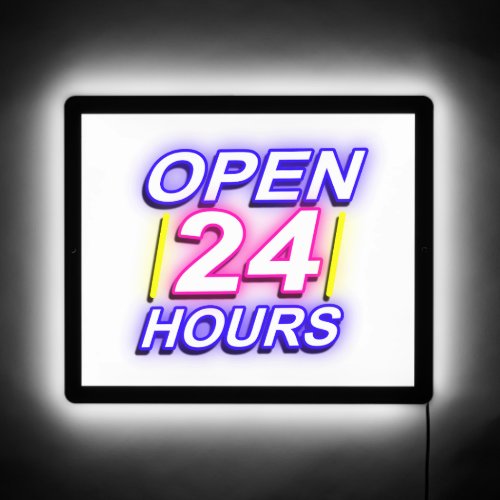 Open 24 Hours LED Sign