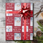 Open 25th December Merry Little Christmas Photo Wr Wrapping Paper<br><div class="desc">Christmas photo wrapping paper with 2 of your favorite photos. The design is lettered with "Do not open until 25th December" and "Have a Merry Little Christmas". The photo template displays your pictures in vertical portrait and square formats so if you have any problems with picture placement, try cropping to...</div>