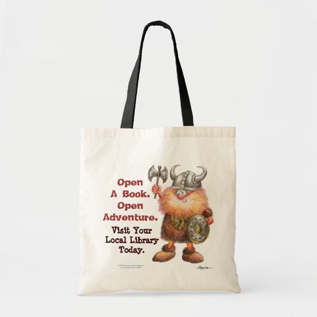 Open A Book. Open Adventure. Tote Bag (Front)