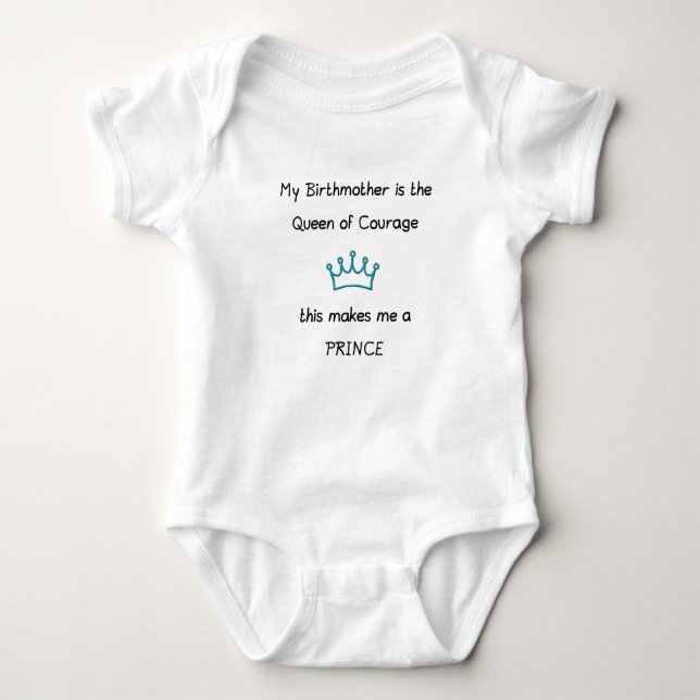 Open Adoption Prince Baby Bodysuit (Front)