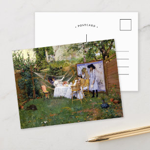 Open Air Breakfast William Merritt Chase Postcard