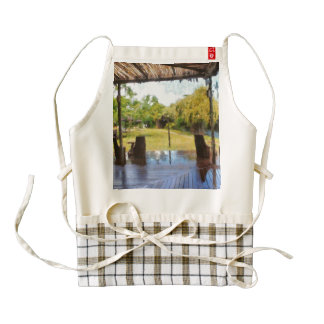 Open air restaurant zazzle HEART apron
